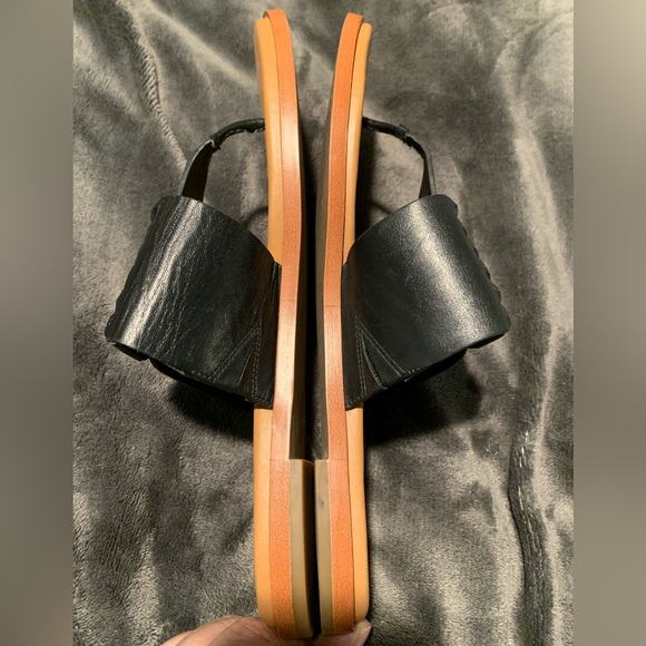 COLE HAAN Grand 360 Women’s Black Braided Thong slide sandal sz 9 - Picture 4 of 8